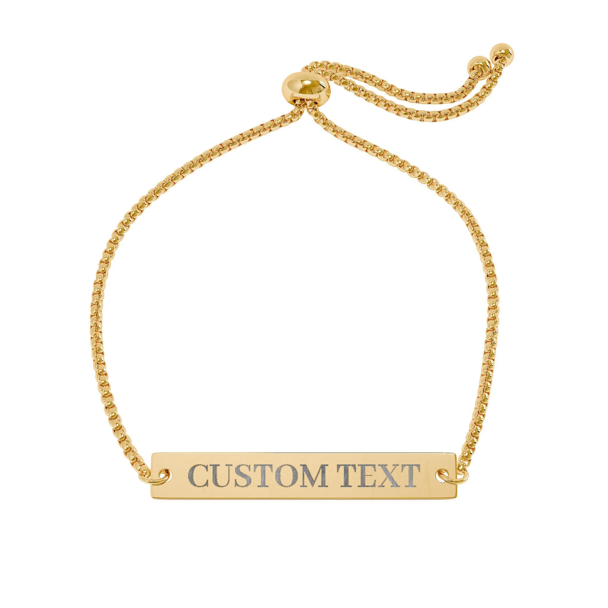 View 2 of Custom Engraved Bar Bracelet
