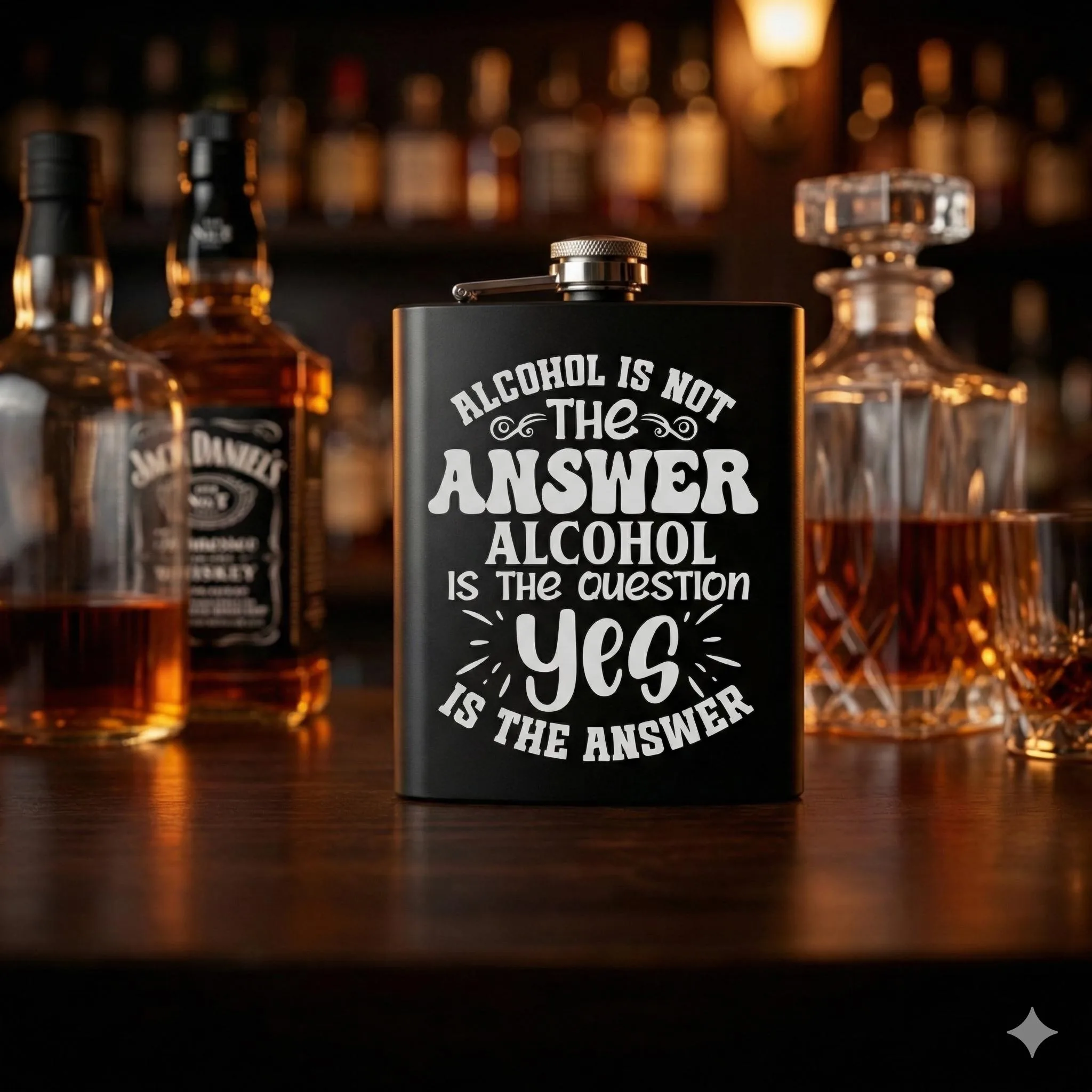 View 6 of Funny Engraved Stainless Steel Hip Flask