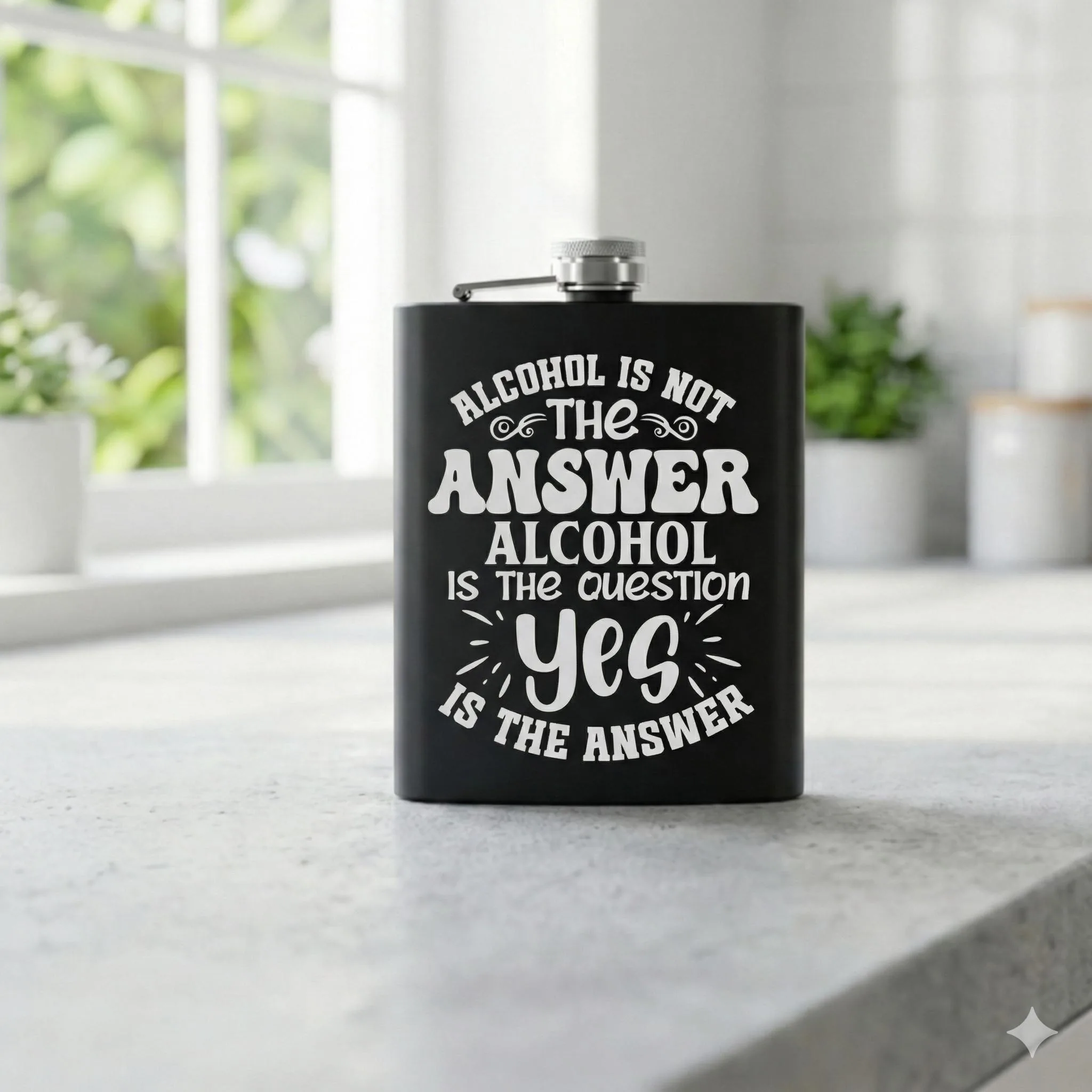 Funny Engraved Stainless Steel Hip Flask