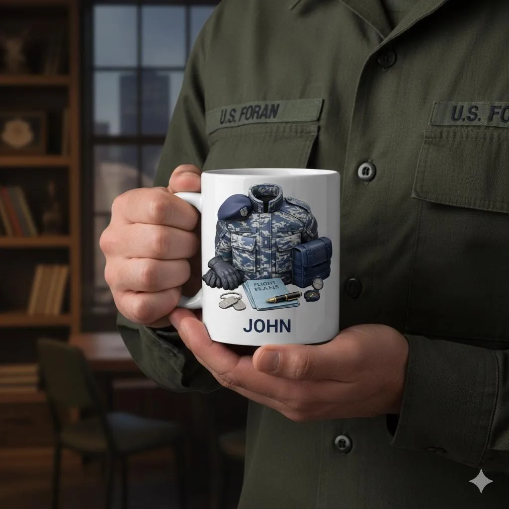 View 3 of Personalized Aviation Mug