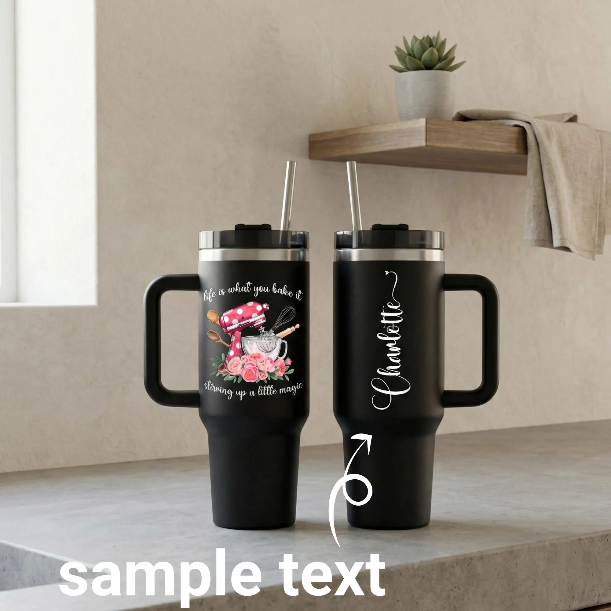 View 4 of Personalized Baking Tumbler