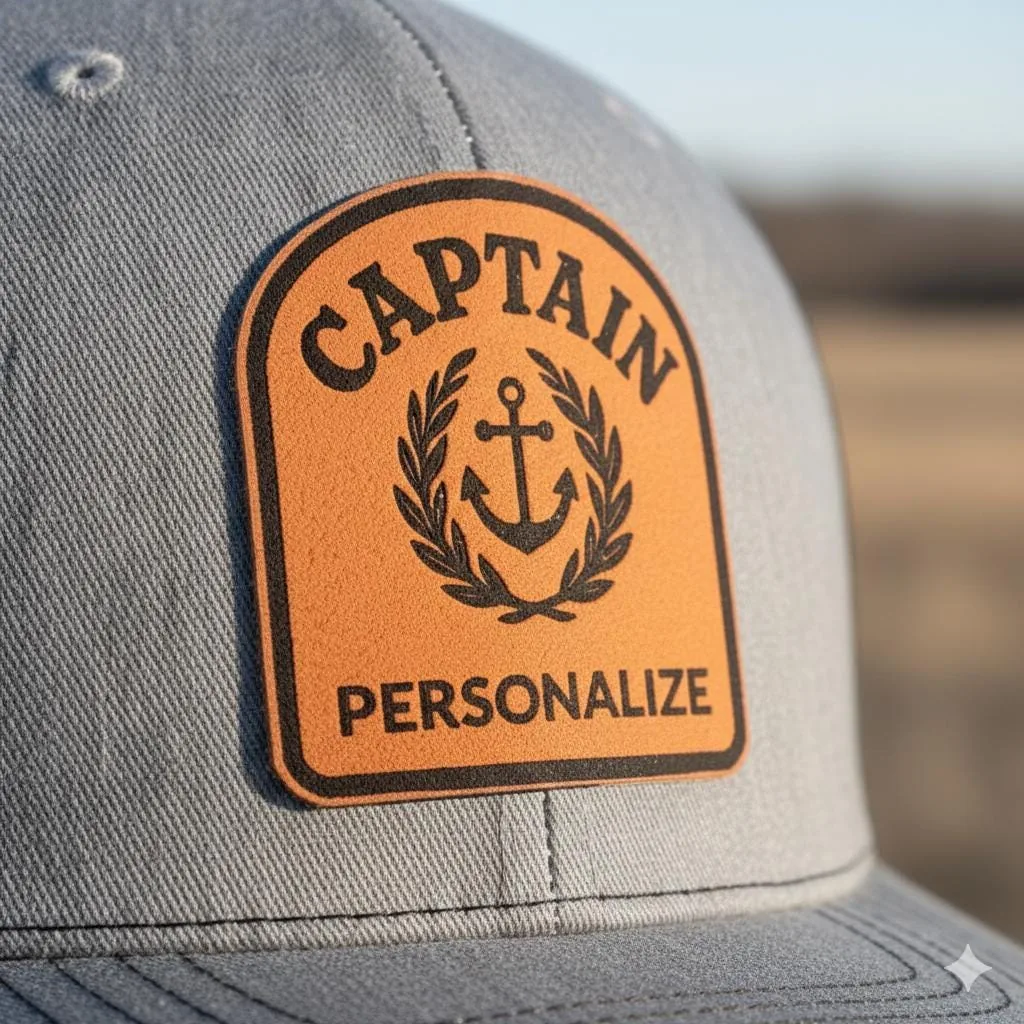 View 4 of Personalized Captain Trucker Hat
