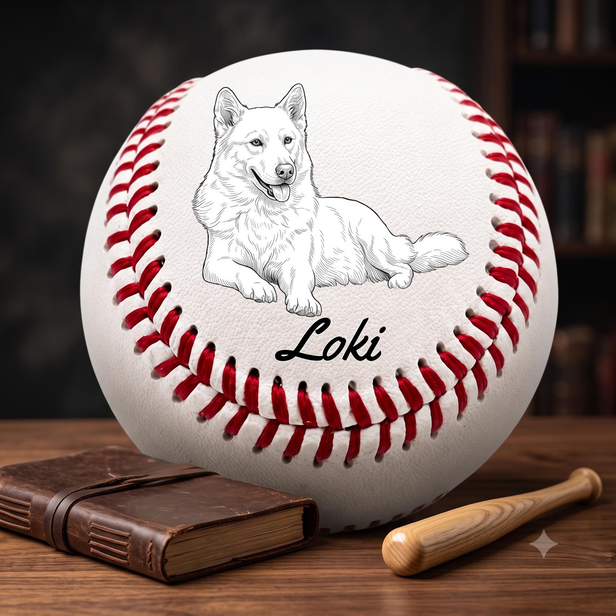 View 4 of Personalized Laser Engraved Baseball