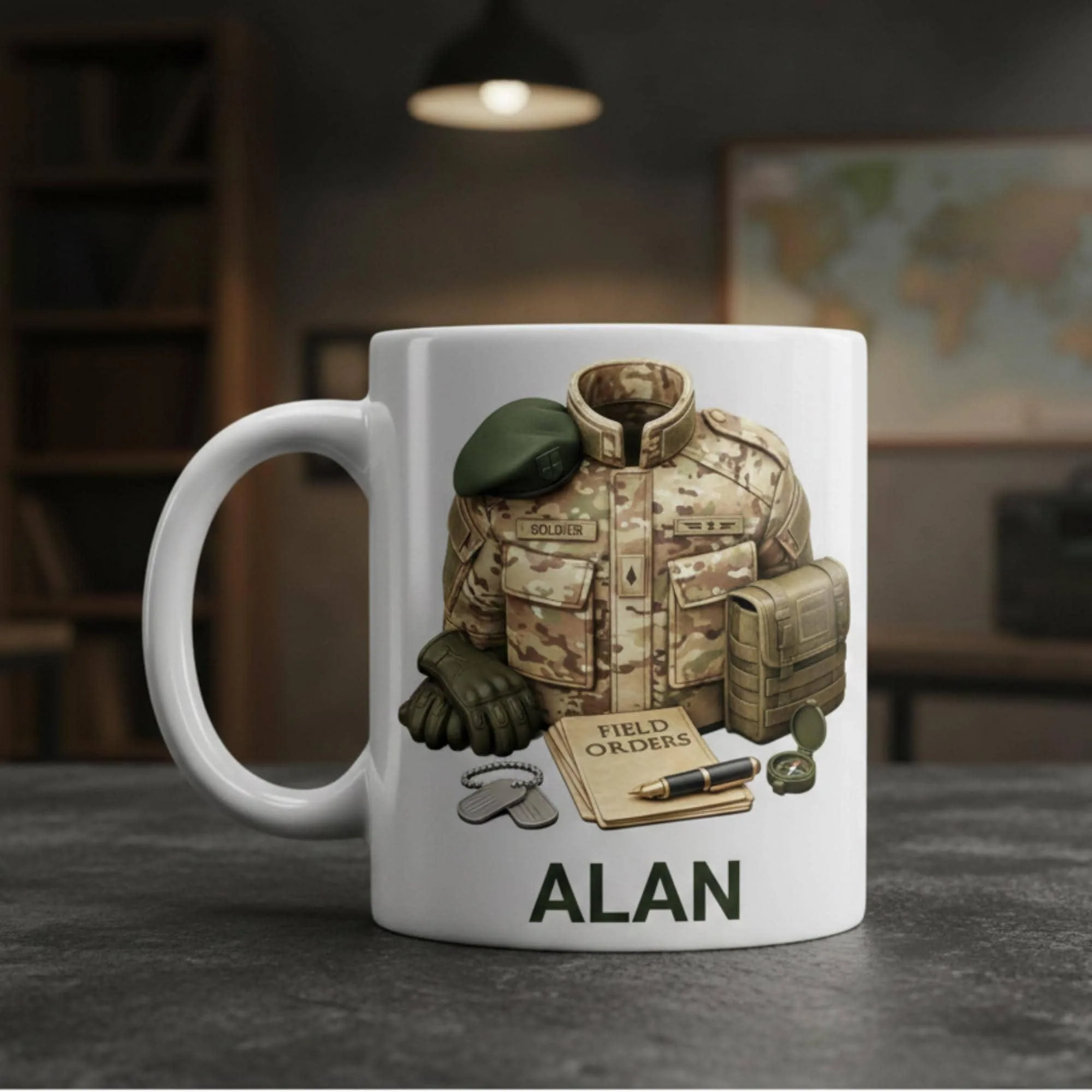 Personalized Soldier Mug Custom Name Gift