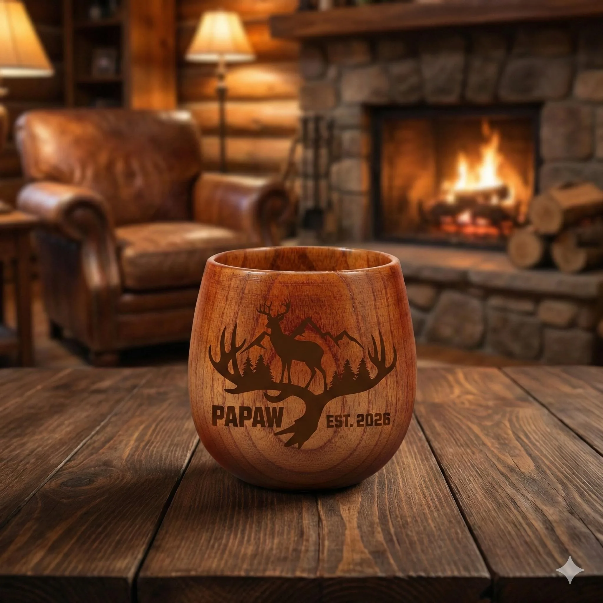 View 5 of Personalized Wooden Whiskey Cup