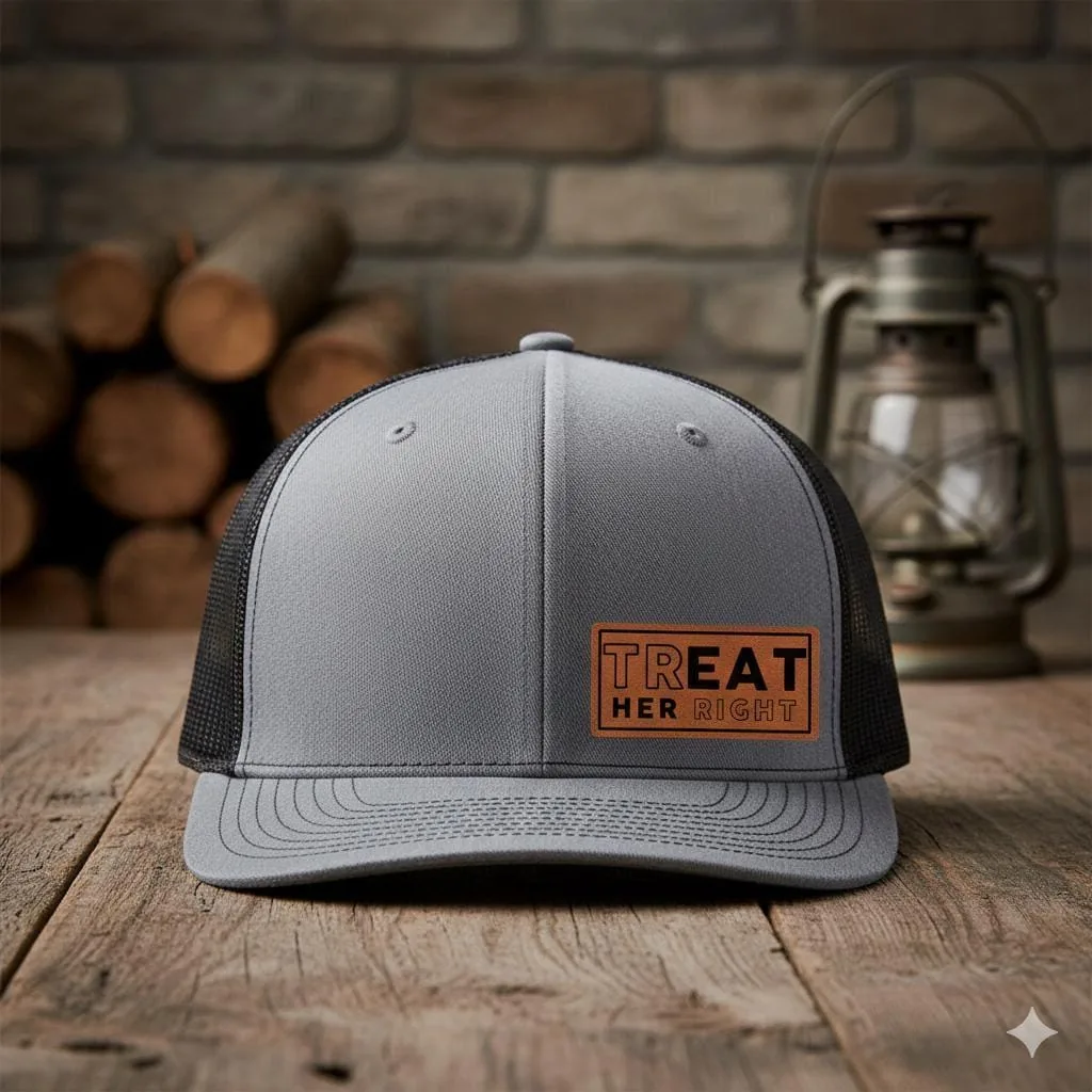 Treat Her Right Leather Patch Hat