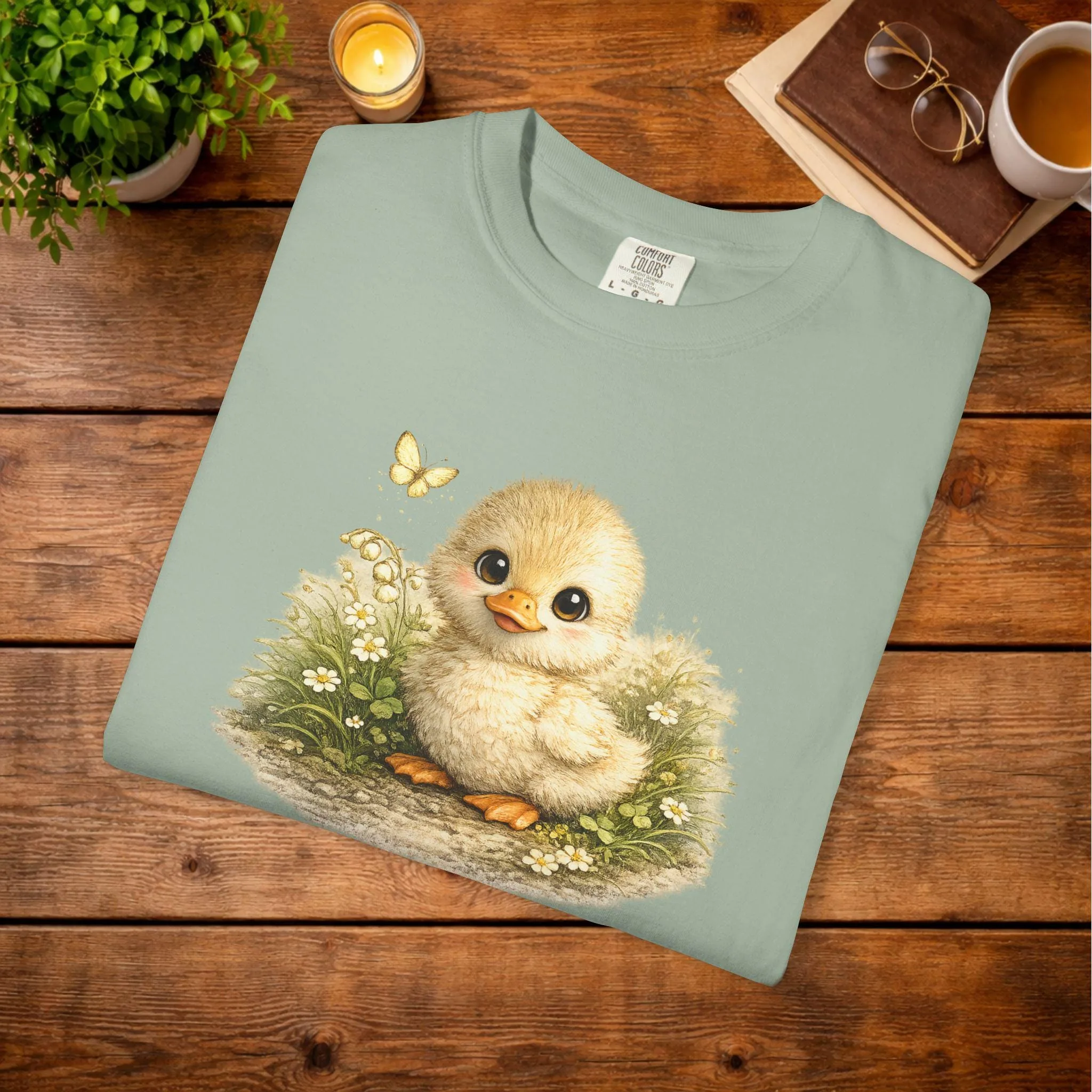 View 3 of Vintage Chick Illustration T-shirt